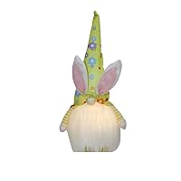 Easter Faceless Doll Warm Light,Holiday Theme Decorations,Easter Party Cartoon Rabbit with Light. (Yellow Without Legs)