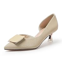Women's New Classic Wedding Party Low Stiletto Heel Dress Office Pump Shoes