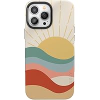 Casely iPhone 14 Pro Case | Here Comes The Sun | Cute Colorblock Sunset | Compatible with MagSafe