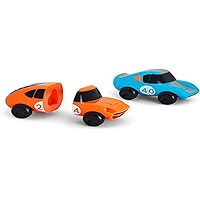 Munchkin® Magnet Motors™ Mix and Match Cars Toddler Bath Toy, 2 Pack, Blue/Orange