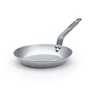 de Buyer MINERAL B Carbon Steel Fry Pan - 9.5” - Ideal for Searing, Sauteing & Reheating - Naturally Nonstick - Made in France