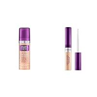 Simply Ageless Foundation & Concealer Bundle - Essence Foundation with Bakuchiol & Tranexamic Acid, Triple Action Concealer with Hyaluronic Acid & Vitamin C, 1oz & 1pc