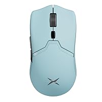 DeLUX M800PRO Wireless Gaming Mouse, Rechargeable Lightweight Computer Mouse, with PAW3395 Sensor 26000DPI, Tri-Mode, Huano Pink Switches, Matt UV Coating (Blue)