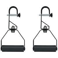 Yes4All Rotating Pull Up Handles for Chin Up Bar, Barbell with Non-Slip & Foam Pad Grips - Doorway Trainer Raised Height Hooks With Thick Rack Pads - Twist Motion for Strength Training Attachment