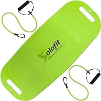 Balance Board with Resistance Bands - Fitness Board for Adults – The Abs Legs Core Workout Balancing Board - Ideal for Core Workout, Dancers, Ankle Workouts, Balancing Exercises,