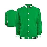 Varsity Letterman Green bomber style Jacket in All Body Wool Customize your choice logo football, baseball, college jacket