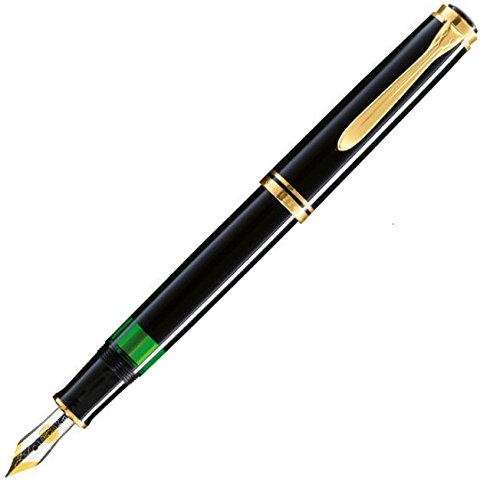 Pelikan Souveran 800 Fountain Pen, Black, Extra Fine Nib, - 995555