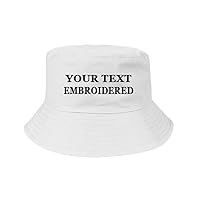 TopTie Personalized Custom Embroidery Unisex Bucket Sun Hat for Men Women Summer Outdoor UV Sun Cap