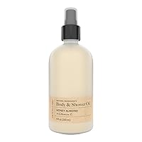 Nourishing Honey Almond Body Oil with Vitamin E: In-Shower Bliss for All Skin Types - 8 Fl Oz. (Honey Almond and Vitamin E)