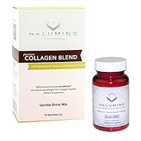 Relumins New Premium Collagen 10 Pack and Gluta-1000 30 Capsules 3 Collagen Flavors!! (Vanilla)