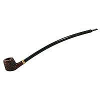 15” Shire Pipes Engraved Poker Rosewood Tobacco Pipe - Long Black Stem