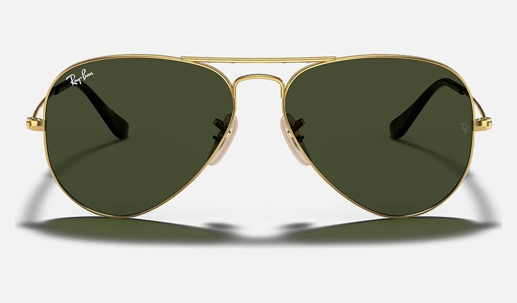 Ray-Ban RB3025 Metal Aviator Sunglasses For Men For Women + BUNDLE with Designer iWear Complimentary Eyewear Care Kit