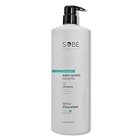 SOBE LUXE - Brazilian Keratin Smoothing Treatment, Blowout Straightening System for Dry and Damaged Hair, 32 Oz, White Chocolate - Forte, Sulfate-Free - Eliminates Curls and Frizz, All Hair Types