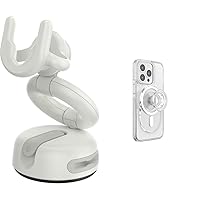 PopSockets Windshield Phone Mount, Dash Mount, and Desk Mount for White Phones