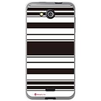 SECOND SKIN Moisture Stripe Black White (Soft TPU Clear) Design by Moisture / for DIGNO U 404KC/SoftBank SKYDGU-TPCL-777-J197