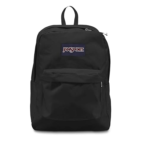 SuperBreak One Backpacks, Black - Durable, Lightweight Bookbag with 1 Main Compartment, Front Utility Pocket with Built-in Organizer - Premium Backpack