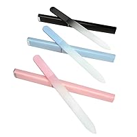 3 Pack Glass Nail Files with Case, Ultra Quality Professional Fingernail Files, Double Sided Premium Nail Filer for Natural Nails, Pedicure Nails, Artificial Nails, Fake Nails