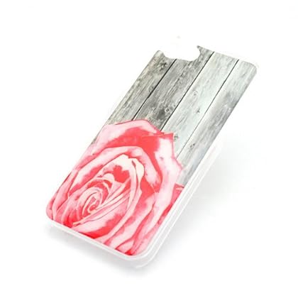 CLEAR Snap On Case IPHONE 5 Plastic Coveræ ROSE WOOD pink floral love hope wooden brown lily red flower