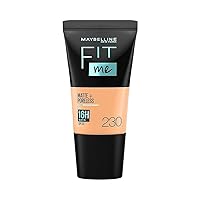 New York Liquid Foundation, Matte & Poreless, Full Coverage Blendable Normal to Oily Skin, Fit Me, 230 Natural Buff, (18ml)
