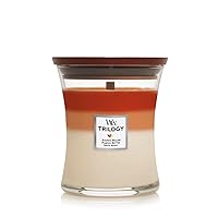 Medium Hourglass Candle, Pumpkin Gourmand - Premium Soy Blend Wax, Pluswick Innovation Wood Wick, Made in USA