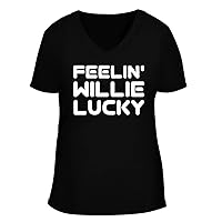 Feelin' Willie Lucky - Women's Soft & Comfortable Deep V-Neck T-Shirt