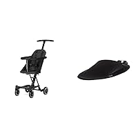 Lightweight and Compact Coast Rider Stroller with One Hand Easy Fold, Adjustable Handles & Coast Rider Stroller Canopy for Dream On Me Coast Rider Stroller, Black
