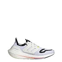 adidas Women's Ultraboost 22 Running Shoe, Core White/Core White/Solar Red, 5