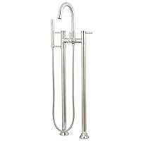 KS8351DL Concord Floor Mount Tub Filler With Hand Shower, Polished Chrome, 7-1/2 inch in Spout Reach, Polished Chrome