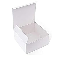 Gift Boxes 10 Pack 8 x 8 x 4 Inches with 1 Pound Crinkle Paper. Paper Gift Boxes with Lids for Gifts, Crafting, Bridesmaid Boxes