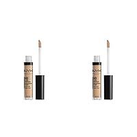 NYX PROFESSIONAL MAKEUP HD Studio Photogenic Concealer Wand, Medium Coverage - Glow (Pack of 2)