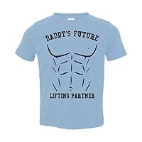 Baffle Lifting Toddler Shirt, Daddy's Future Lifting Partner, Weight Lifting, Funny, Bodybuilding, Short Sleeve T-Shirt