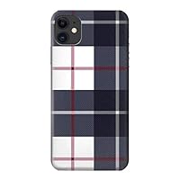 R3452 Plaid Fabric Pattern Case Cover for iPhone 11