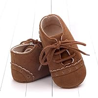 Hot Newborn Baby First Walk Shoes Girl Boy Soft Nubuck Leather Prewalker Anti-slip Shoes Moccasins Footwear Shoes Toddler Shoes (0-6months, Coffee)