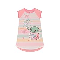 STAR WARS Girls' Nightgown, Soft & Cute Pajamas for Kids
