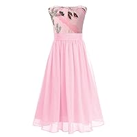 YINGJIABride Chiffon and Pink Camo Flower Girl Dresses Princess Birthday Party Pageant Dress