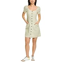 Madewell Linen-Cotton Puff-Sleeve Mini Dress