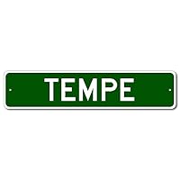 Tempe, Arizona - USA City Sign - Pesonalized Home Decor, Metal Novelty Sign, Man Cave Street Sign, Unique Idea, Pub Bar Wall Decor - 4x18 inches