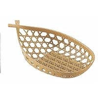 Moriki Boat-shaped Basket, White Wood, 10.2 x 5.9 x 2.7 inches (26 x 15 x 6.8 cm), ABS Resin (7-684-7), Restaurant, Ryokan, Japanese Tableware, Commercial Use