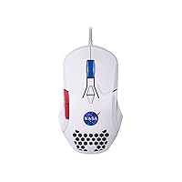 NASA RGB Gamer Mouse White with Adjustable DPI's 800-1600, Compatible with Windows and Mac