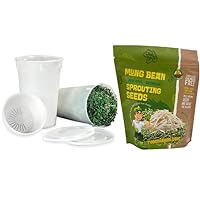 Todd’s Seeds - Seed Sprouting Kit with Mung Bean Seeds – Easy to Use Sprouting Cup - Complete Seed and Bean Sprout Growing Kit