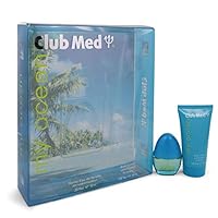 NC Club Med My Ocean Gift Set By Coty Perfume for Women .33 oz Mini EDT Spray + 1.85 oz Body Lotion {Good luck}