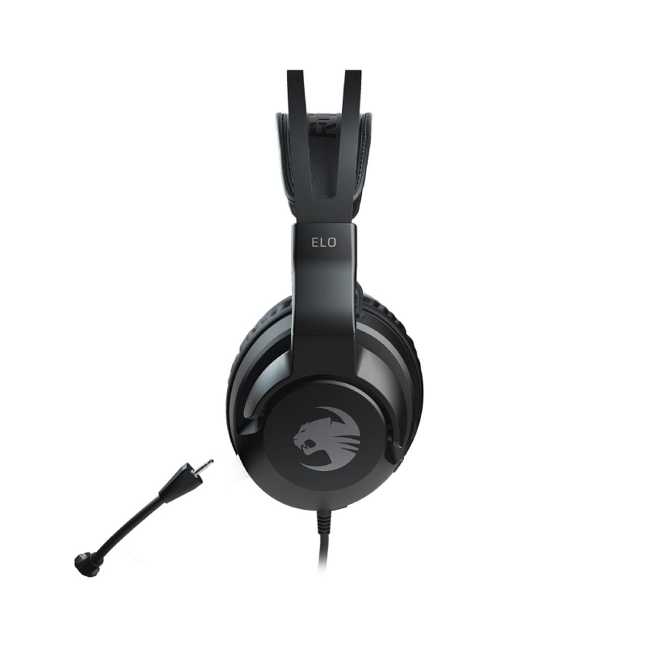 ROCCAT Elo X Stereo PC Gaming Headset, Wired Cross-Platform Headphones for Mac, Xbox Series X|S, Xbox One, PlayStation, and Mobile, Detachable Noise Cancelling Microphone, Lightweight, Black