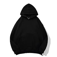 Autumn Casual Basic Color Hooded Hoodies Sweatshirt Winter Pockets Plus Pullover