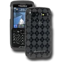 Amzer Luxe Argyle Skin Case for BlackBerry Pearl 9100 - Smoke Gray