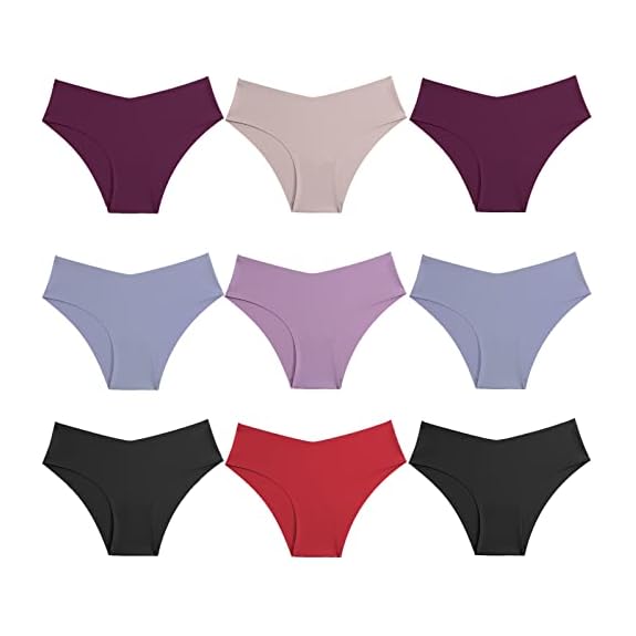 ROSYCORAL Women's Seamless Underwear Soft Stretch Briefs