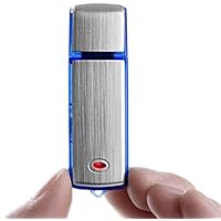 Mini Digital Voice Recorder 8GB USB Flash Drive and Mp3 Function/96 Hours Recording Capacity Black Small Audio Dictaphone for Meetings and Transfer Files (Blue Edge)