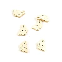 Price per 10 Pieces Sewing Sew On Buttons AD1 Rabbit Natural Color for clothes in bulk wood wooden Clothing