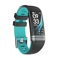 New Fitness Bracelet Heart Rate Monitor Smart Band Watch Multi-Sport Mode for iPhone Android (Cyan)