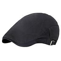 Men's Hunting Hat, 100% Cotton, Lightweight, Moisture Wicking, Quick Drying, UV Protection, All Seasons, Solid, British Style