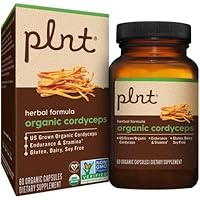 plnt Organic Cordyceps - Herbal Formula to Support Endurance & Stamina (60 Organic Capsules)